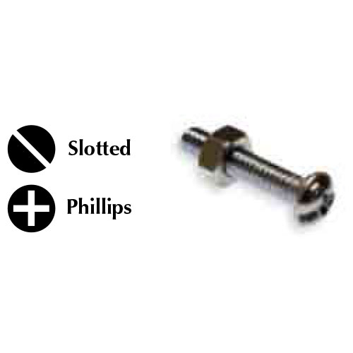 Metallics 10-243/16 Inch X 3/4 Round Head Combination Stove Bolt Zinc-100 Per Pack (RSB92)