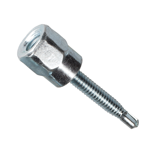 Metallics 12-20 X 1-1/2 Vertical Steel Rod Hanger With Nut For 3/8 Inch-16 Threaded Rod No.5 Drill Point Use RND62 Driver-25 Per Jar (JRSV37112N5)