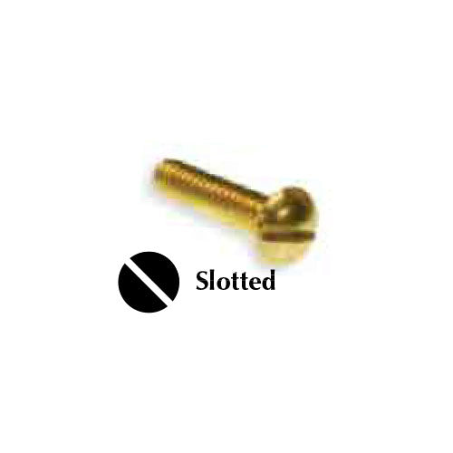 Metallics 6-32 X 1/2 Round Head Slotted Machine Screw Brass-100 Per Jar (JRMB61)