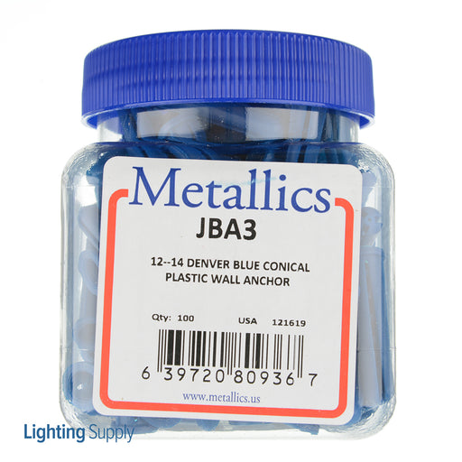 Metallics No.12-14 X 1-1/2 Blue Wall Anchor-100 Per Jar (JBA3)