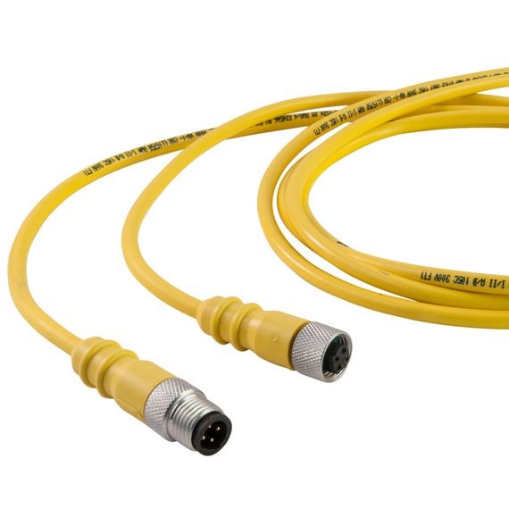 Remke Dual Key Micro-Link Cable Assembly PVC Male/Female 2-Pole 32.8 Foot 22 AWG (202K0328T)