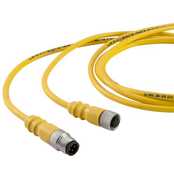 Remke Dual Key Micro-Link Cable Assembly PVC Male/Female 2-Pole 22 Foot 22 AWG (202K0220T)