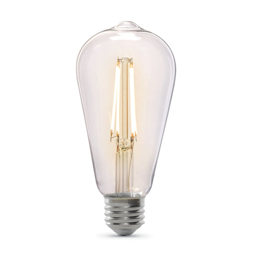 Feit Electric 8.8W [60W Equivalent] Daylight 5000K E26 Base ST19 Dusk To Dawn Filament LED Light Bulb (ST19CL950CA/DD/FILED)