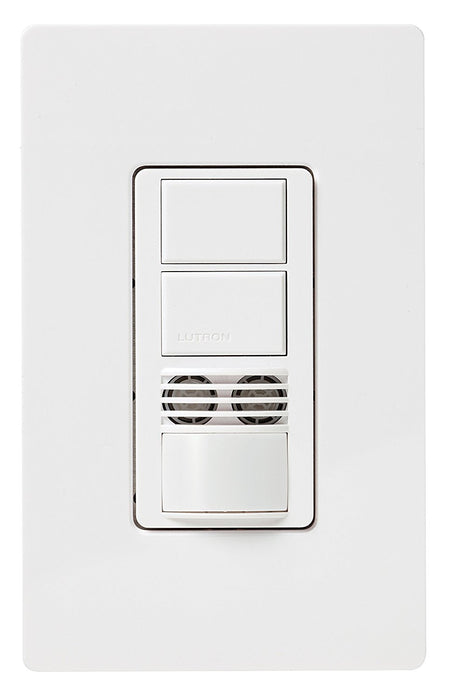 Lutron Maestro DV 6A Occupancy Sensor Single-Pole Dual-Technology White Dual Circuit (MS-A202-WH)