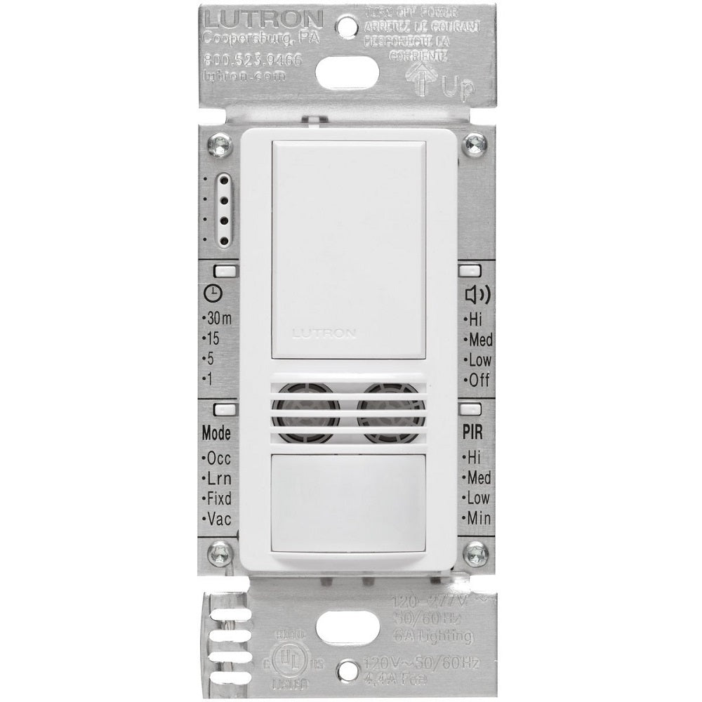 Lutron MS-B102-WH Maestro DV 6A Occupancy Sensor 3-Way White — Lighting ...