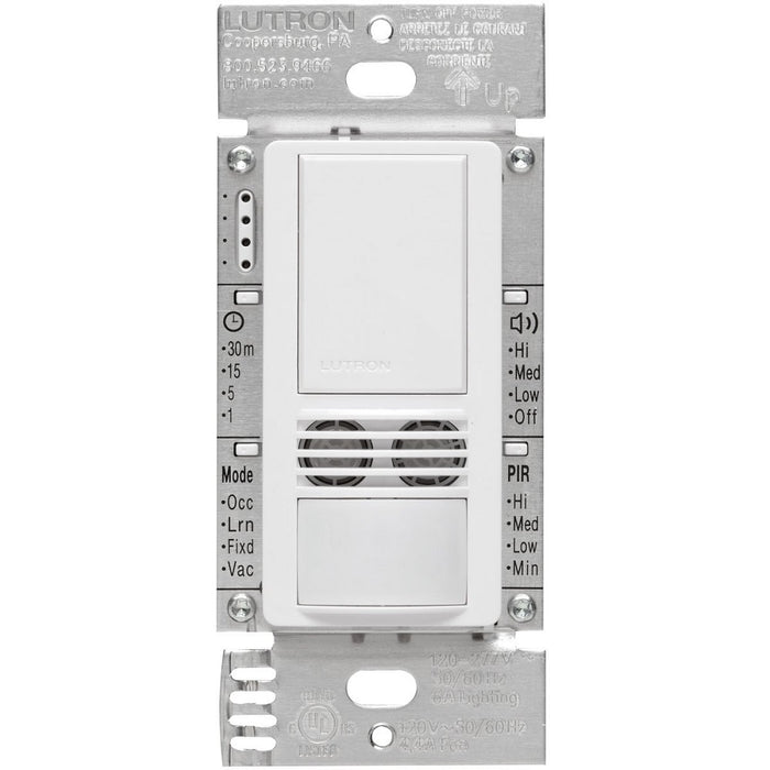 Lutron Maestro DV 6A Occupancy Sensor 3-Way Dual-Technology White (MS-B102-WH)