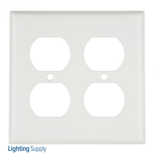 Mulberry Metal 2-Gang White Duplex Receptacle (86102)