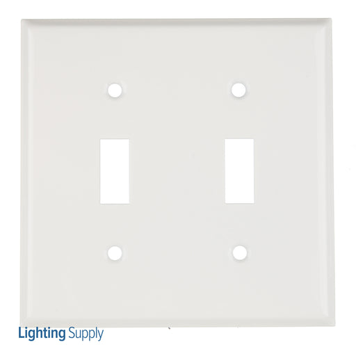 Mulberry Metal 2-Gang White Switch (86072)