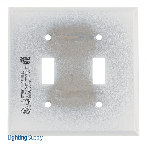 Mulberry Metal 2-Gang White Switch (86072)