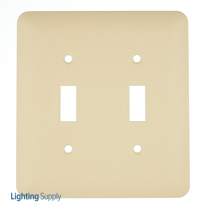 Mulberry Metal 2-Gang Wrinkle Ivory-PRL Switch (79072)
