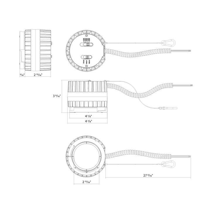 RAB 6 Inch Modular Downlight Kit Wattage/CCT Selectable 30W/24W/18W 2700K/3000K/3500K/4000K/5000K Adjustable Beam Angle 120-277V Dimmable [Light Engine Only-No Trim] (ND22-30)