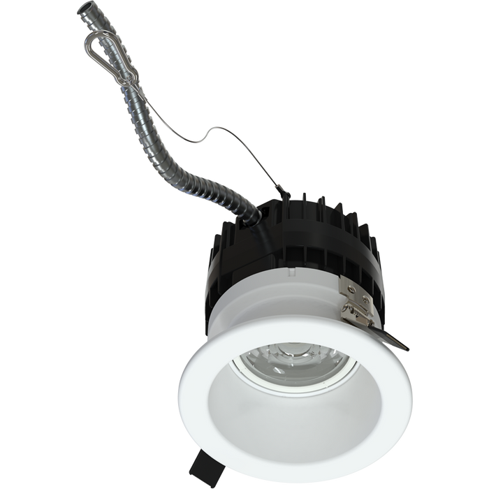 RAB 4 Inch Modular Downlight Kit Wattage/CCT Selectable 20W/16W/12W 2700K/3000K/3500K/4000K/5000K 25 to 45 Degree Adjustable Beam Angle 120-277V Dimmable (ND22-20-4HRW)
