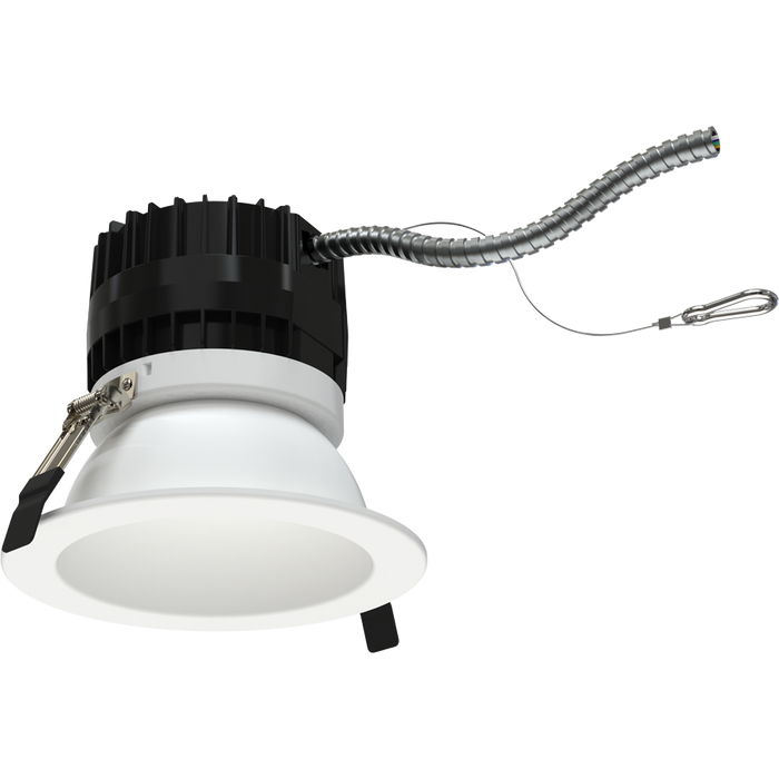 RAB 6 Inch Modular Downlight Kit Wattage/CCT Selectable 30W/24W/18W 2700K/3000K/3500K/4000K/5000K 25 to 45 Degree Adjustable Beam Angle 120-277V Dimmable (ND22-30-6HRW)