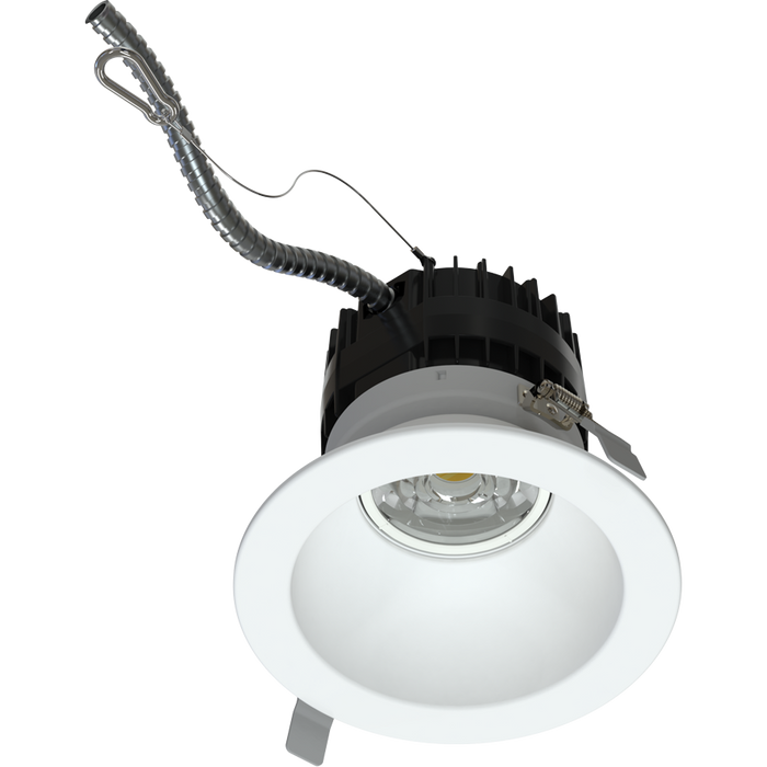 RAB 6 Inch Modular Downlight Kit Wattage/CCT Selectable 30W/24W/18W 2700K/3000K/3500K/4000K/5000K 25 to 45 Degree Adjustable Beam Angle 120-277V Dimmable (ND22-30-6HRW)