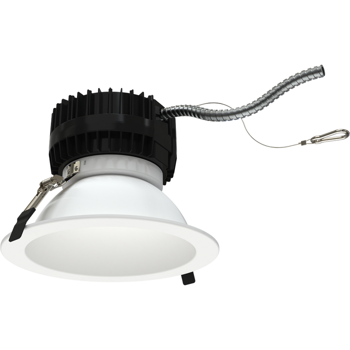 RAB 8 Inch Modular Downlight Kit Wattage/CCT Selectable 50W/40W/30W 2700K/3000K/3500K/4000K/5000K 30 to 50 Degree Adjustable Beam Angle 120-277V Dimmable (ND22-50-8RW)