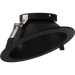 RAB ND22 8 Inch Wall Wash Trim Black Cone Black Flange (ND22T-8RB-WW)