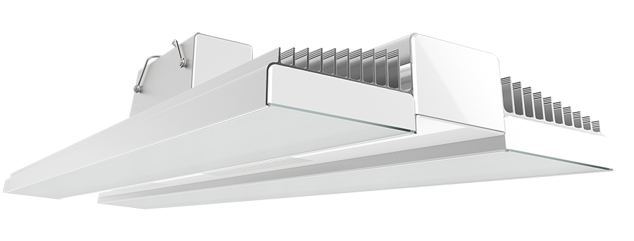 RAB Rail High Bay 400W 5000K LED 120-277V MVS Battery Backup Aluminum White (RAIL400/MVS/E)