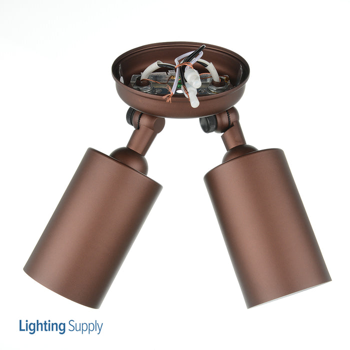 NICOR 100W Bronze Double Cylinder Adjustable Security Floodlight (11528)