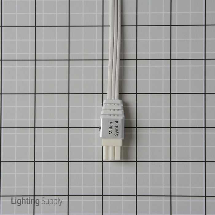 NICOR NUC-4 Series 12 Inch White Linkable Extension Cable For NUC-4 Linkable Under-Cabinet Lights (NUC-4-JUMPER-12-WH)