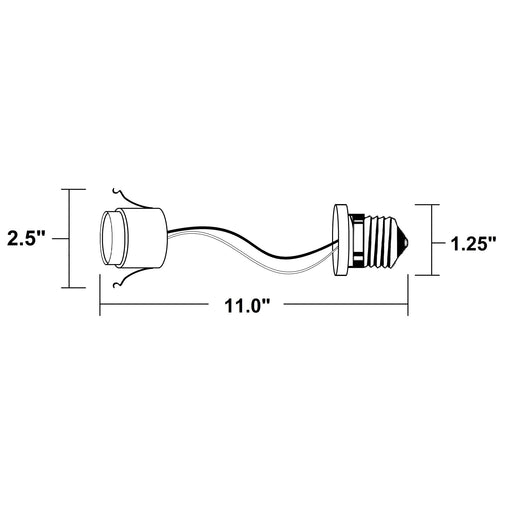 NICOR Medium Base 120V Socket String Adapter (17204)