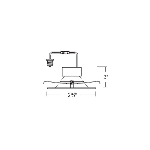 NICOR DQR Series 5 Inch White Square LED Recessed Downlight 2700K (DQR5-10-120-2K-WH-BF)