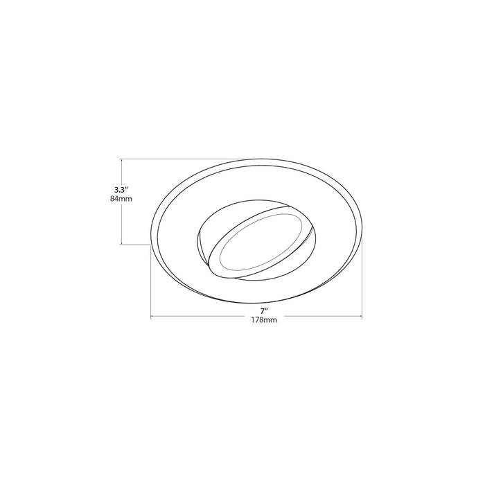 NICOR DLG56 Series 5 Inch/6 Inch LED Gimbal Downlight Retrofit Kit 2700K White (DLG56-10-120-2K-WH)