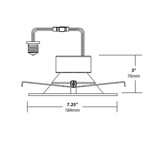 NICOR DQR Series 6 Inch White Square LED Recessed Downlight 2700K (DQR6-10-120-2K-WH-BF)