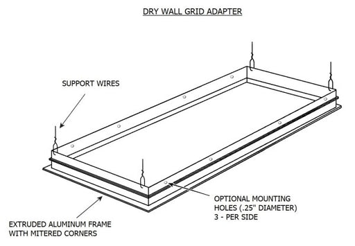 NICOR 2X4 Foot Drywall Frame Kit For LED Troffers (FK24)