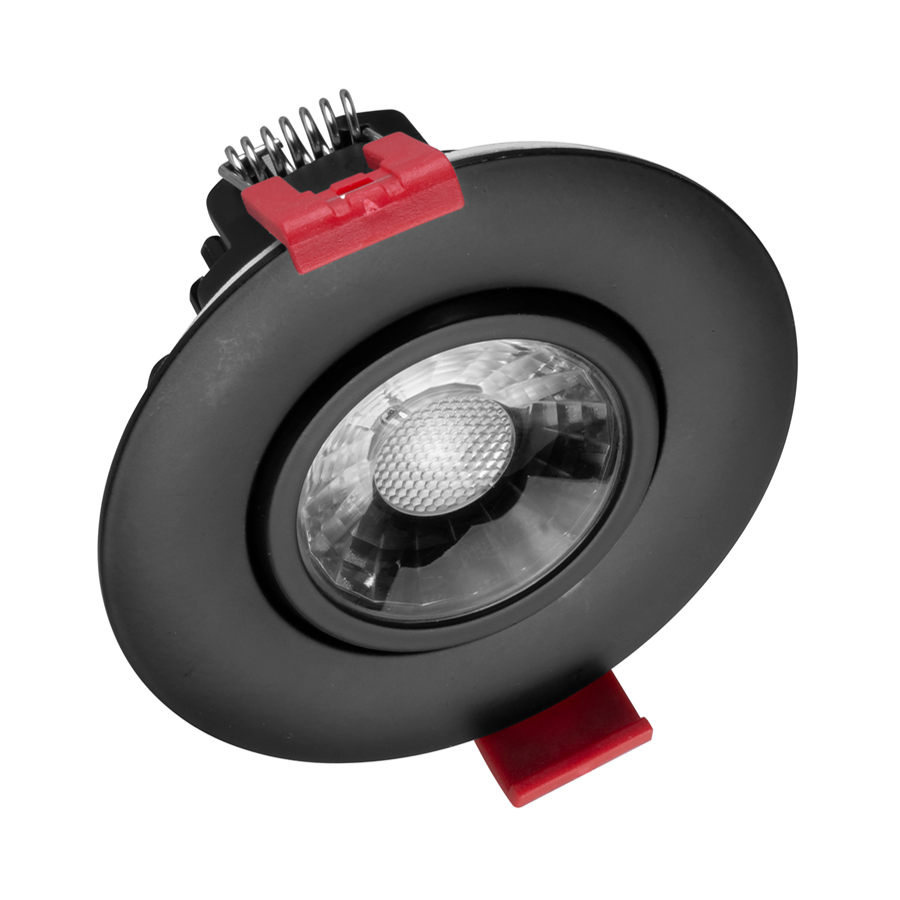 NICOR DGD311205KRDBK 3 Inch LED Gimbal Recessed Downlight Black 5000K ...