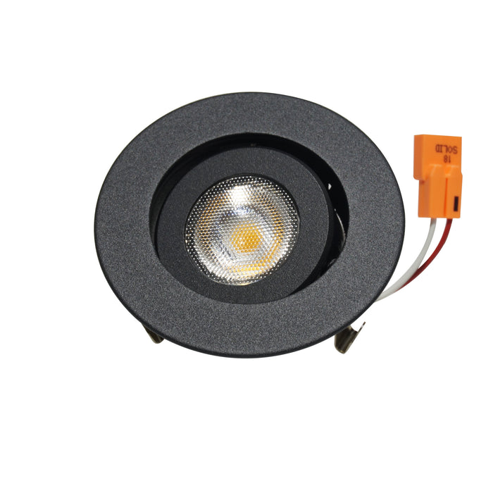 NICOR DLG2 Series 2 Inch LED Gimbal Downlight Black 3000K (DLG2-10-120-3K-BK)