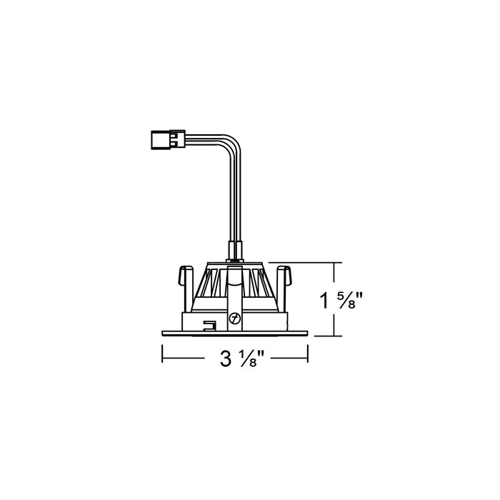 NICOR DLG2 Series 2 Inch LED Gimbal Downlight Nickel 3000K (DLG2-10-120-3K-NK)