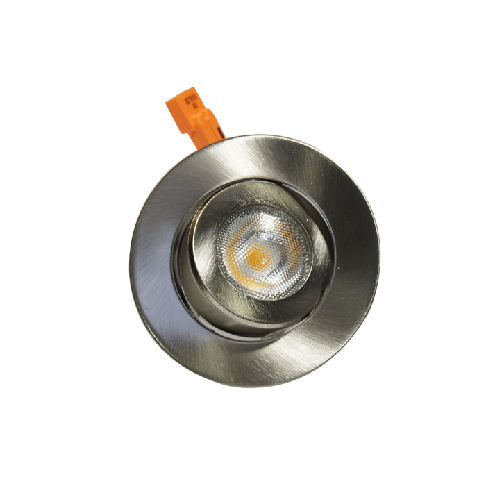 NICOR DLG2 Series 2 Inch LED Gimbal Downlight Nickel 3000K (DLG2-10-120-3K-NK)