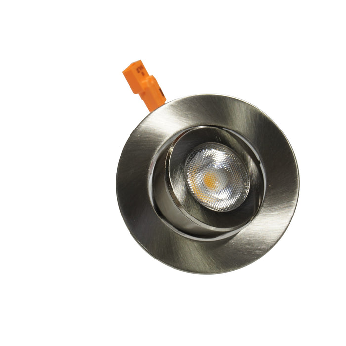 NICOR DLG2 Series 2 Inch LED Gimbal Downlight Nickel 3000K (DLG2-10-120-3K-NK)