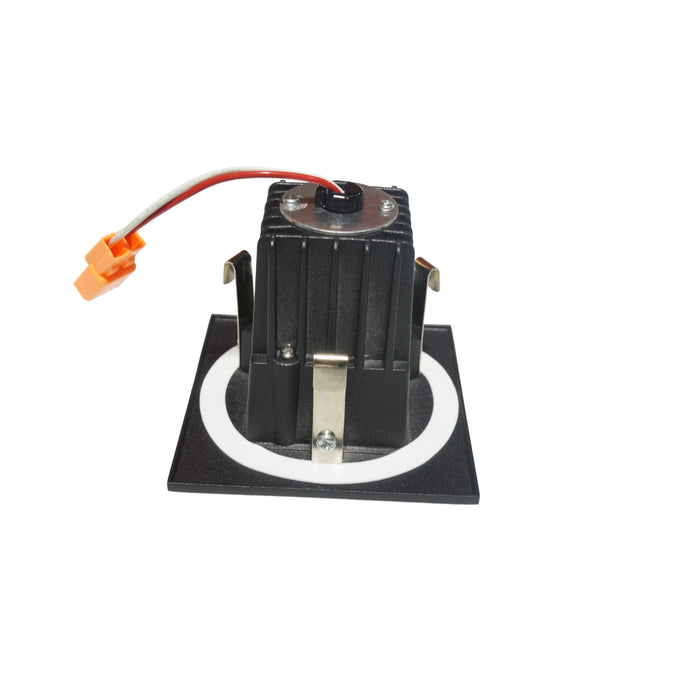 NICOR DQR Series 2 Inch Square LED Downlight With Baffle Trim Black 3000K (DQR2-10-120-3K-BK-BF)