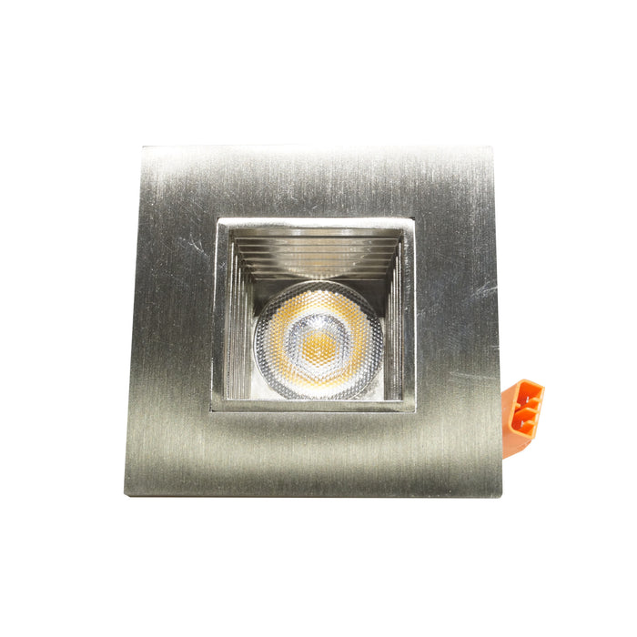 NICOR DQR Series 2 Inch Square LED Downlight With Baffle Trim Nickel 3000K (DQR2-10-120-3K-NK-BF)