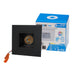 NICOR DQR Series 2 Inch Square LED Downlight Black 3000K (DQR2-10-120-3K-BK)