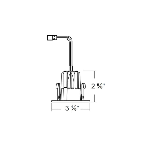 NICOR DQR Series 2 Inch Square LED Downlight Oil-Rubbed Bronze 3000K (DQR2-10-120-3K-OB)