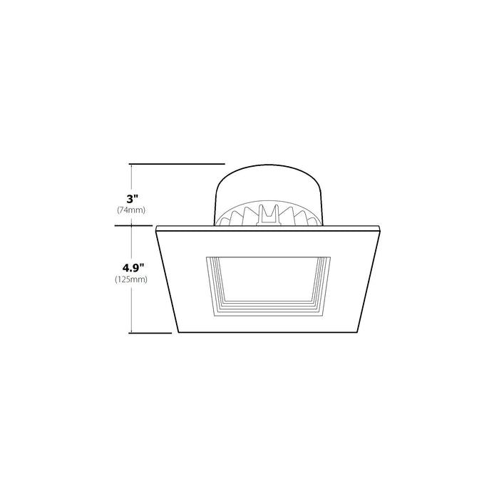 NICOR DLQ4 Series 4 Inch Square LED Downlight Retrofit Kit 3000K (DLQ4-10-120-3K-WH)