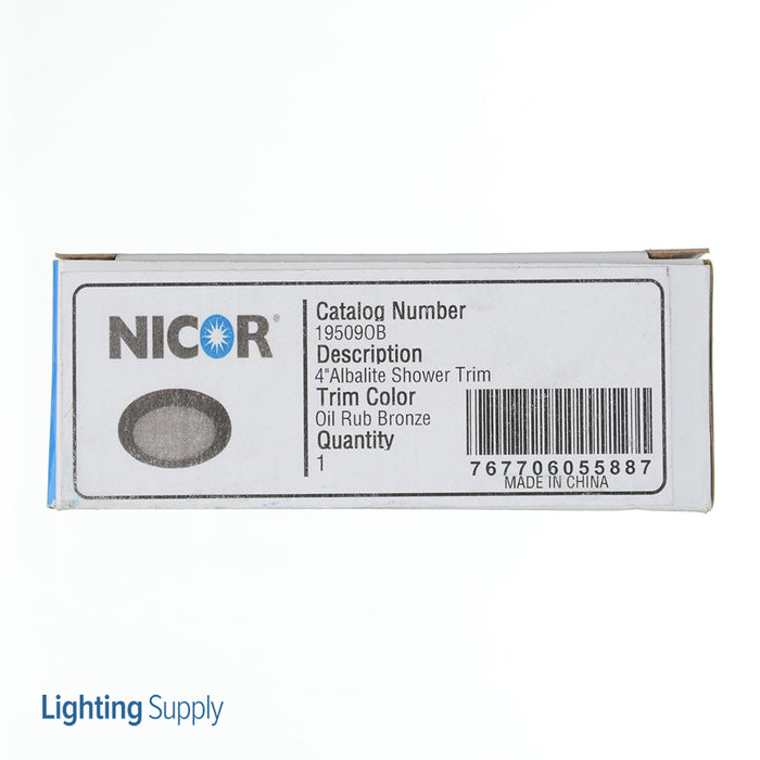 NICOR 4 Inch Oil-Rubbed Bronze Recessed Shower Trim With Albalite Glass Lens (19509OB)