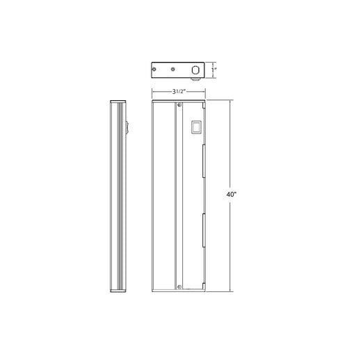 NICOR NUC-4 Series 40 Inch Dimmable Nickel LED Under-Cabinet Light Fixture 2700K (NUC-4-40-DM-W-NK)