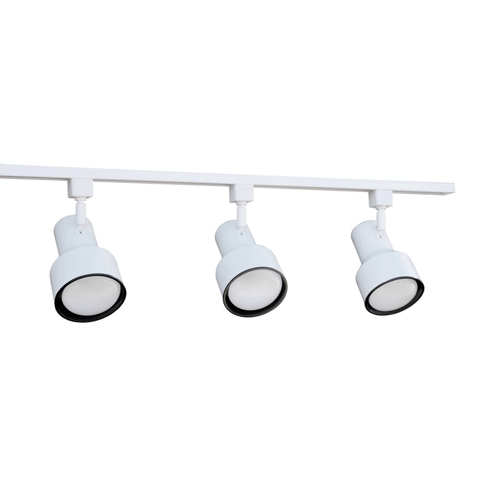 NICOR 4 Foot White 3-Light 75W Linear Track Lighting Kit Complete (10997WH)