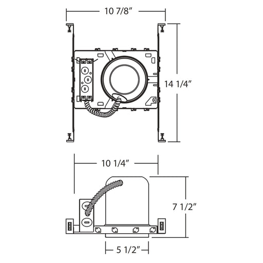 NICOR 5 Inch Housing For New Construction Applications IC Rated (15006A)
