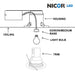 NICOR 5 Inch White Recessed Baffle Trim (15511)