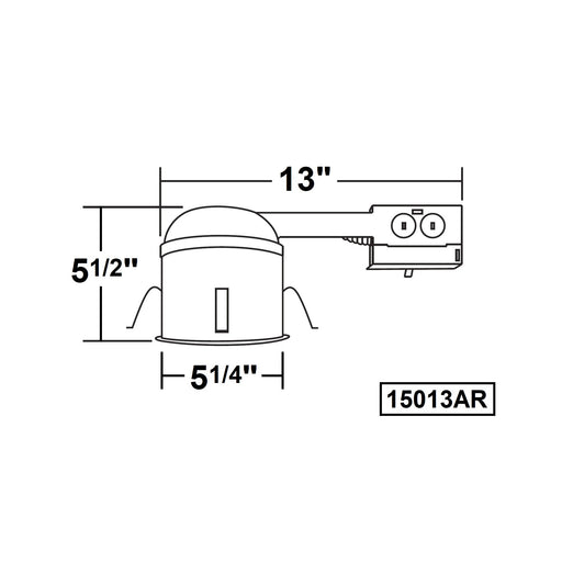 NICOR 5 Inch Shallow IC Rated Airtight Remodel Housing (15013AR)