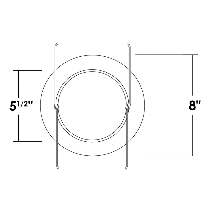 NICOR 6 Inch Oil-Rubbed Bronze Recessed Shower Trim With Albalite Lens (17505OB)