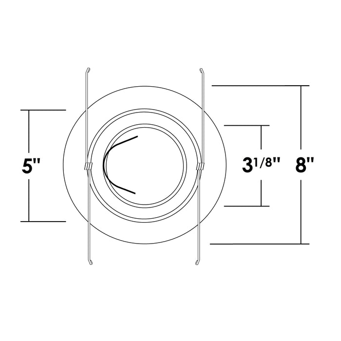 NICOR 6 Inch Oil-Rubbed Bronze Recessed Gimbal Ring Trim Fits 6 Inch Housings (17558OB)