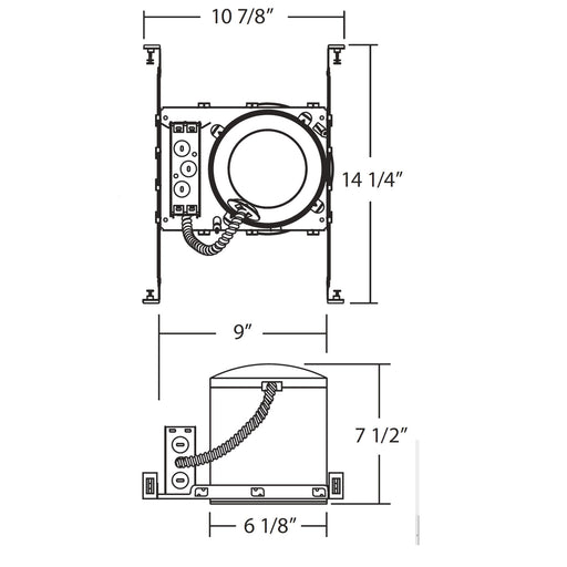 NICOR 6 Inch Housing For New Construction Applications No Bracket IC Rated (17002ANB)