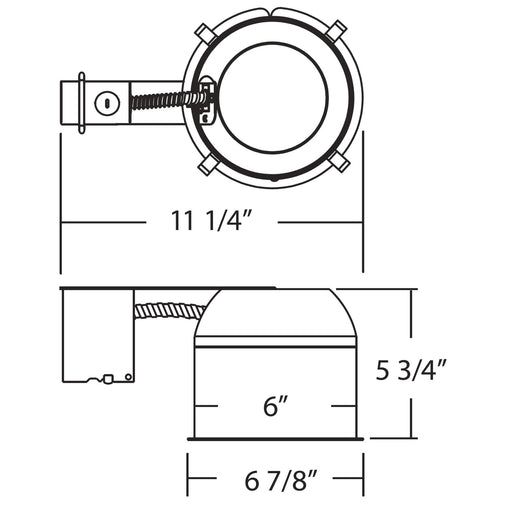 NICOR 6 Inch Shallow Housing For Remodel Applications IC Rated (17014AR)