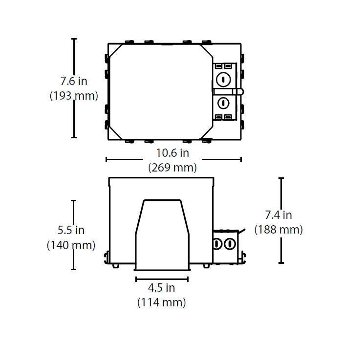 NICOR 6 Inch Fire-Rated Housing New Construction Edison Base (EFH6)