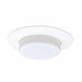 NICOR 6 Inch White Recessed Plastic Shower Trim With Lexan Drop Opal Lens (17579)